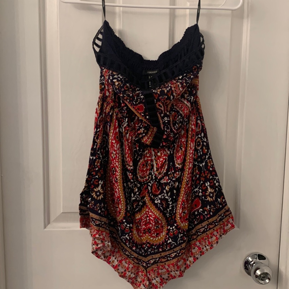 Navy print Romper
